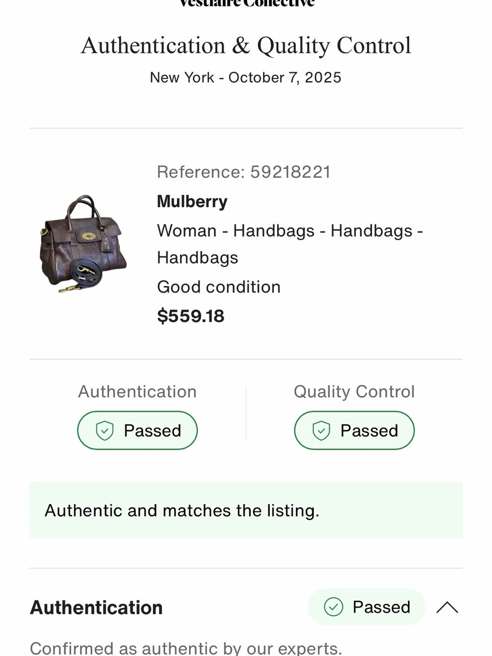 Small Mulberry Bayswater Satchel in Brown Leather - Picture 9 of 13